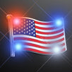 USA Flag Flashing Body Light Lapel Pins