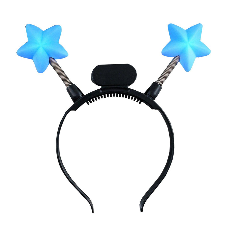 Light Up Blue Star Head Boppers