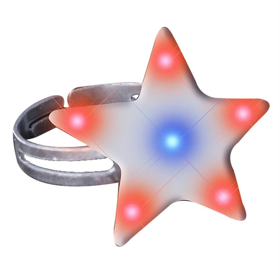 Star Light Up Ring Flashing Body Light Lapel Pins