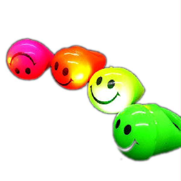 Flashing Soft Smiley Face Rings Pack of 24