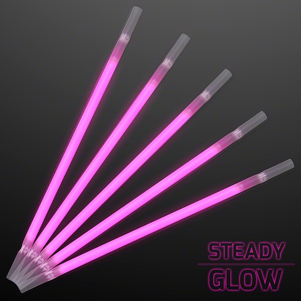 Pink Glow Drinking Straws Pack of 25