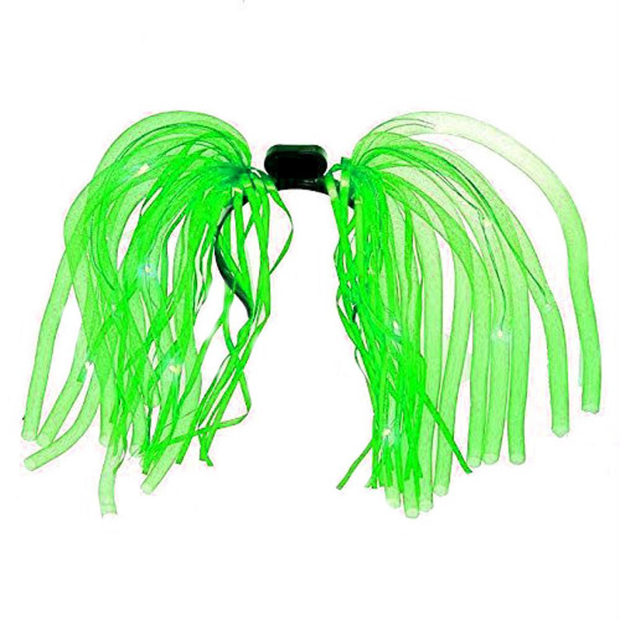 Green LED Noodle Headband Flashing Dreads