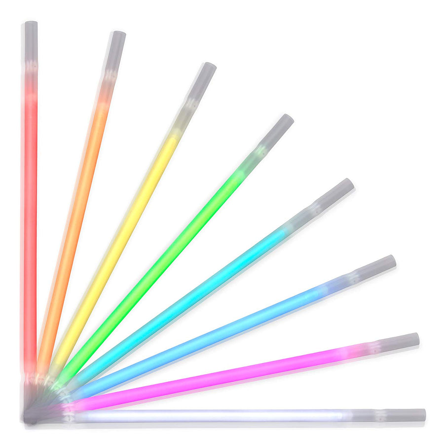 Assorted Color Glow Drinking Straws Pack of 25