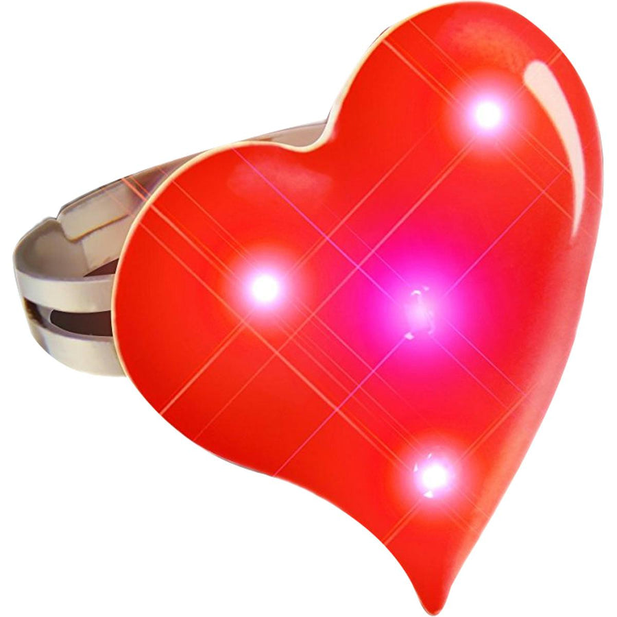 Funky Heart Ring Flashing Body Light Lapel Pins