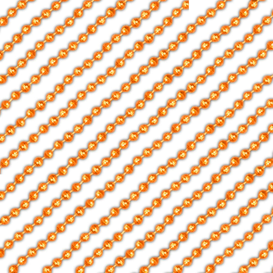 Round Disco Bead Necklace Pack of 12 Orange