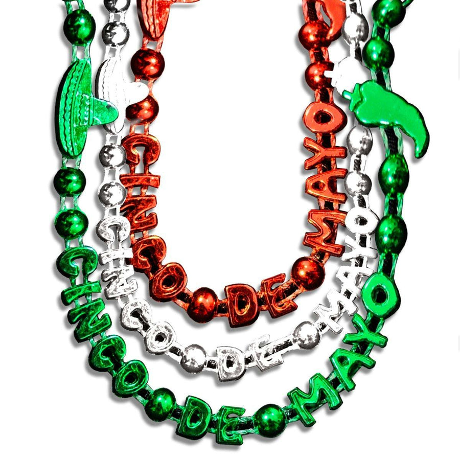 Cinco De Mayo Bead Necklaces Assorted Pack of 12