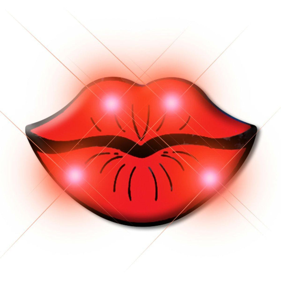 Lips Flashing Body Light Lapel Pins