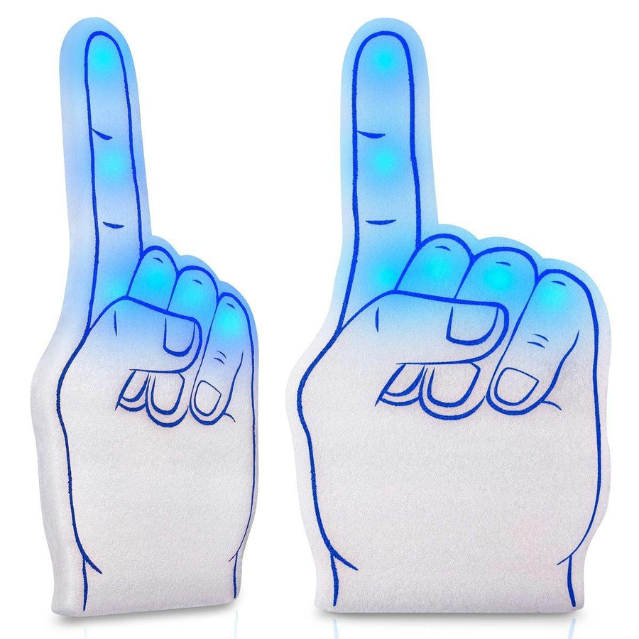 Number One Foam Light Up Finger Blue