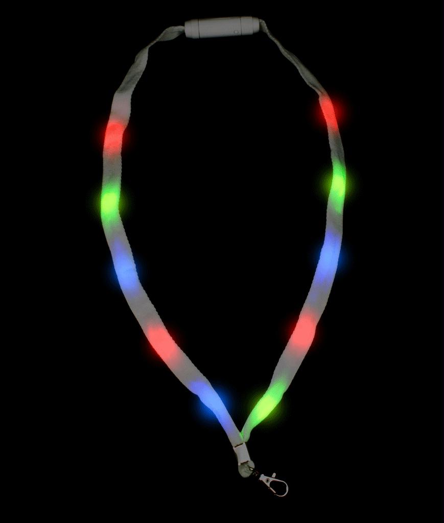 Lightup Lanyard with Badge Clip Multicolor LED