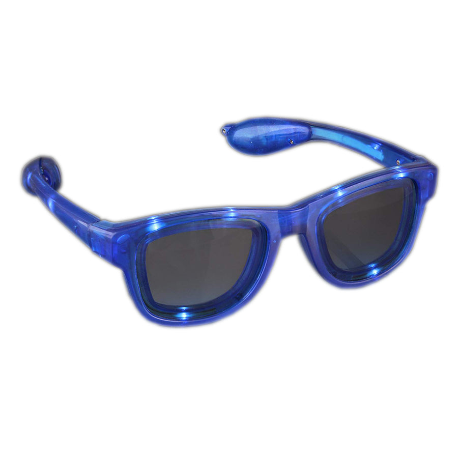 Blue LED Nerd Glasses