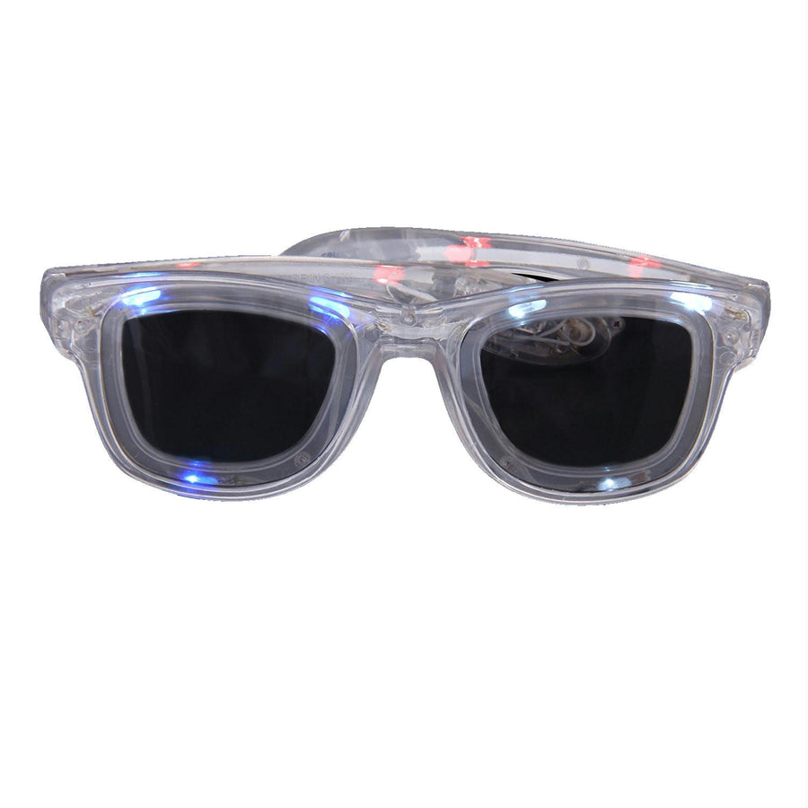 Red White and Blue LED Nerd Glasses