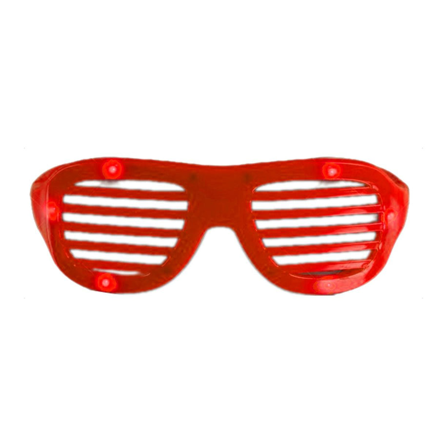 LED Hip Hop Shutter Shades Sunglasses Red