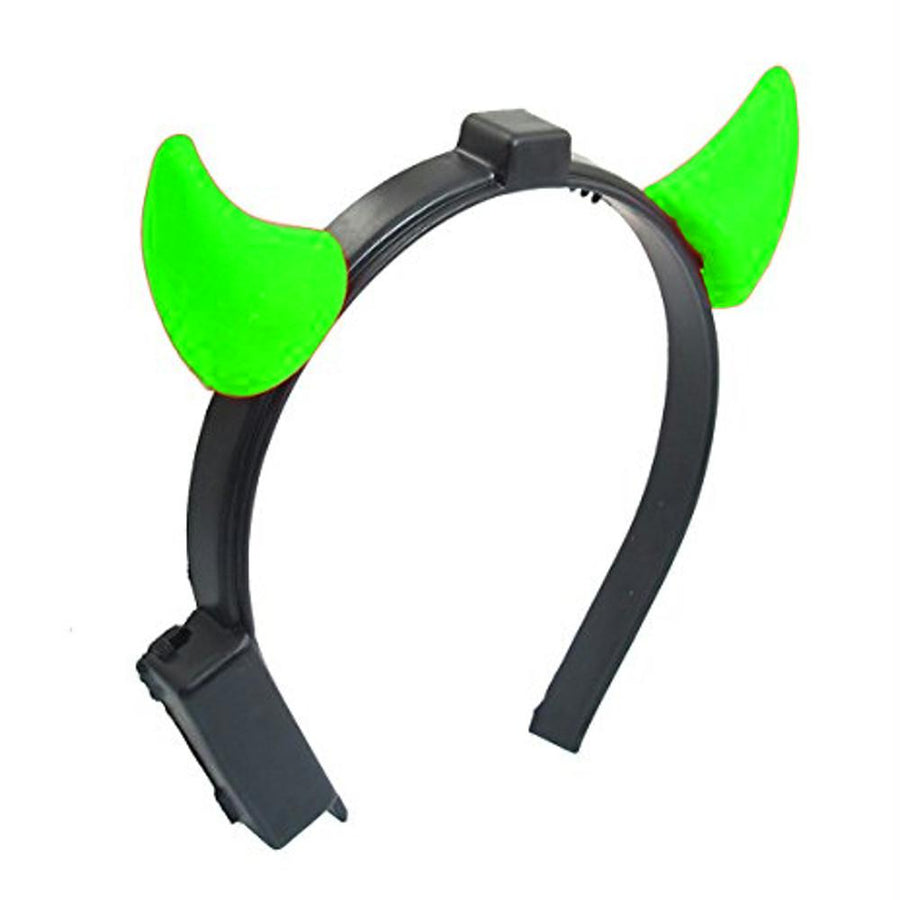 Light Up Devil Horns Green