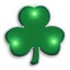 Shamrock Flashing Body Light Lapel Pins