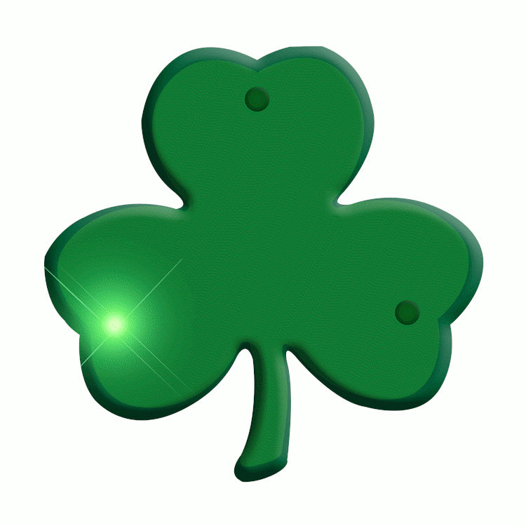 Jade Shamrock Flashing Body Light Lapel Pins