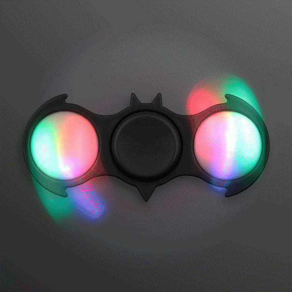 LED Light Up Black Bat EDC Fidget Spinner