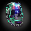 LED Color Changing Silver Chrome Skull Face Halloween Mask