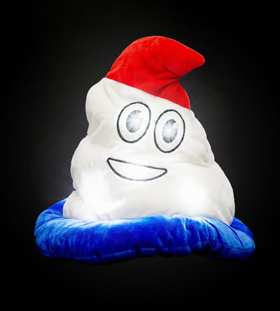 LED Light Up Patriotic Poop Swirl Hat Red White and Blue