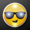 Smiling Cool Dude Sunny Days Sunglasses Emoji Flashing Body Light Lapel Pins