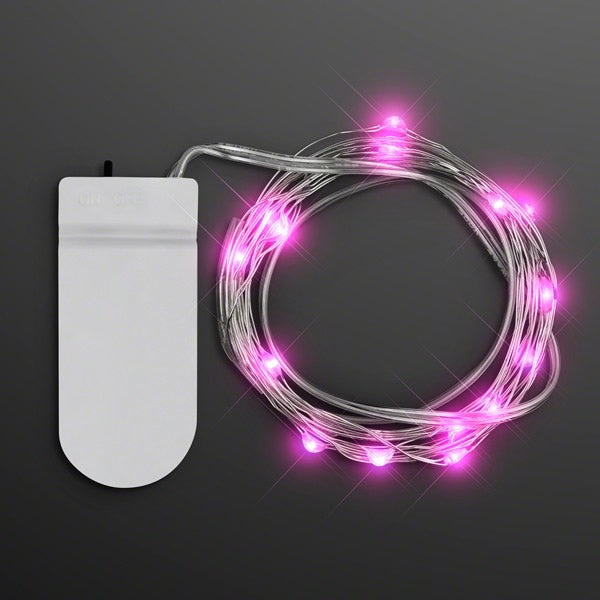 LED 80 Inch Wire String Lights Pink