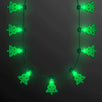 Merriest Little Christmas Tree Flashing Holiday Lights Necklace