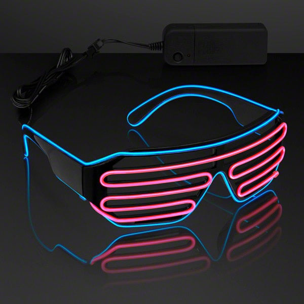 Electro Luminescent Pink and Blue Shutter Shades