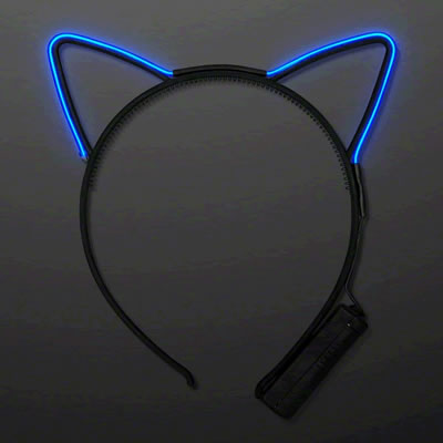 Electro Luminescent Cat Animal Ears Headband