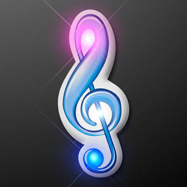 Treble Clef Music Note Flashing Body Light Lapel Pins