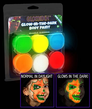 Glow In The Dark Body Paint Set of 6