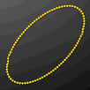 Smooth Round Opaque Bead Mardi Gras Necklace Yellow Pack of 12