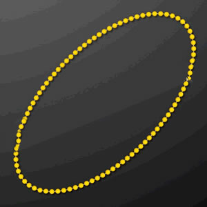 Smooth Round Opaque Bead Mardi Gras Necklace Yellow Pack of 12