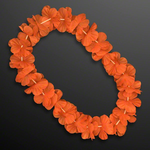 Hawaiian Flower Lei Necklace Orange