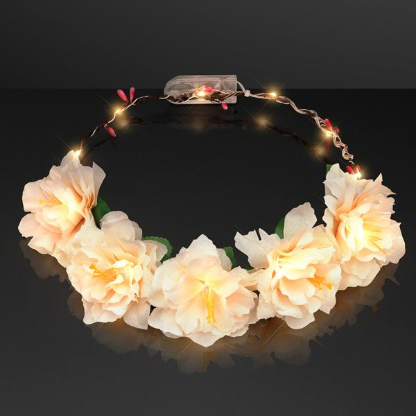 Light Up Floral Princess Woodland Fairy Halo Crown