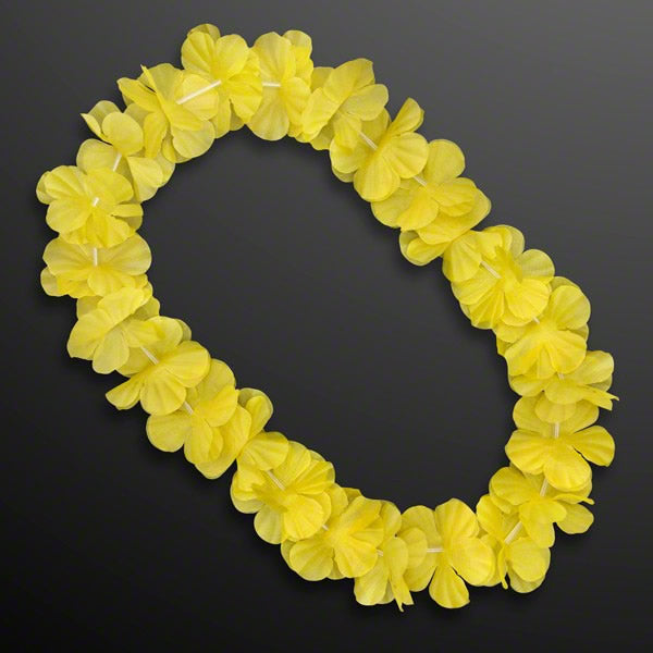 Hawaiian Flower Lei Necklace Yellow