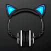 Blue LED Kitty Cat Animal Ears Headphones