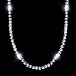 LED Necklace with Silver Beads