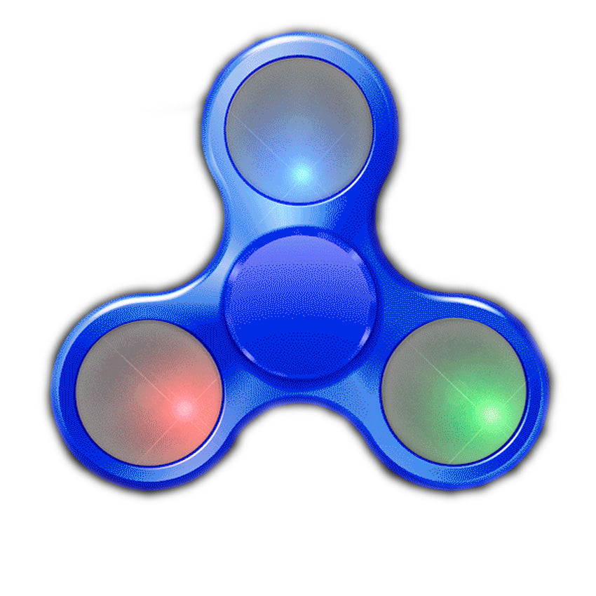 Blue Metallic LED EDC Fidget Spinner