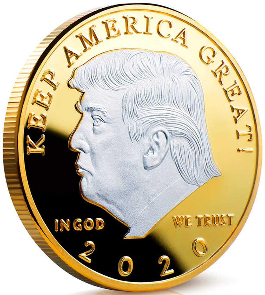 Commander in Chief 2020 Donald Trump Commemorative Silver on Gold Coin