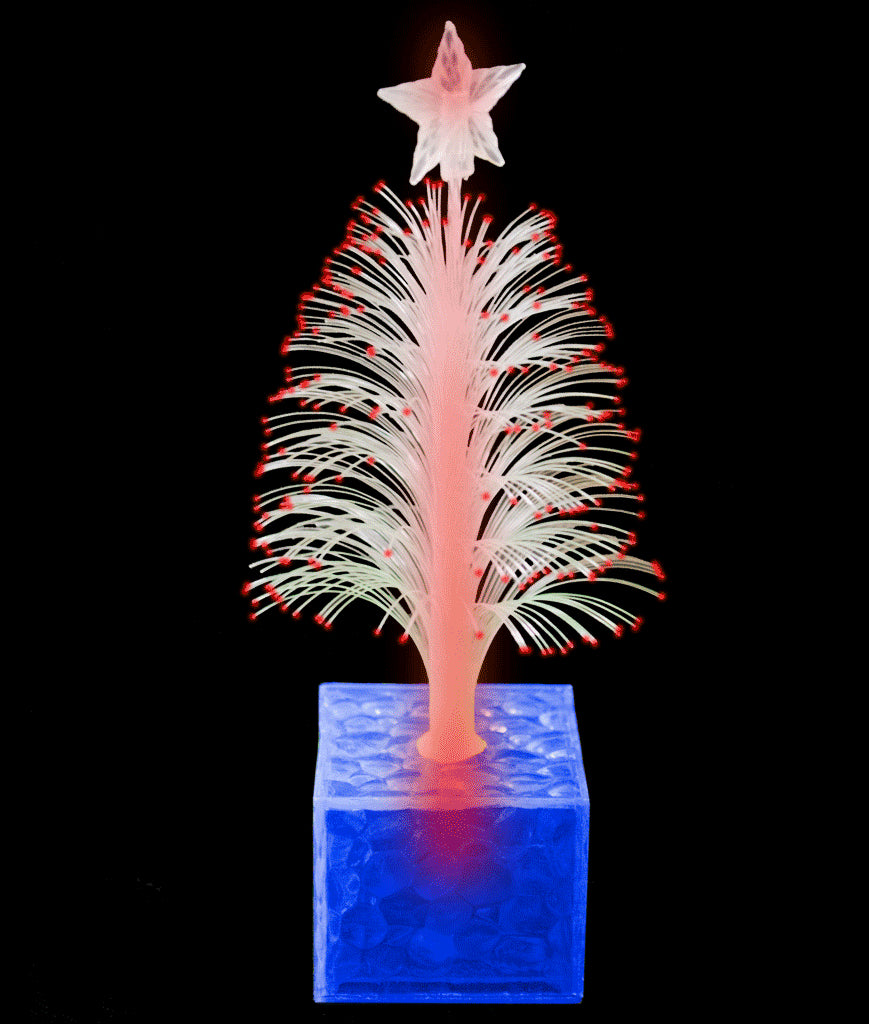 Christmas Tree Fiber Optic Centerpiece Blue