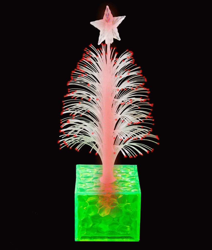 Christmas Tree Fiber Optic Centerpiece Green