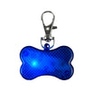 Blue Flashing Dog Bone Body Name Tag Safety Light