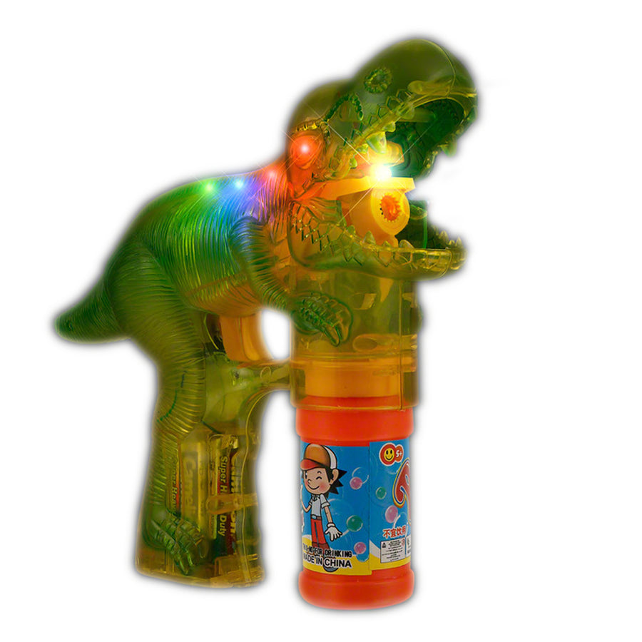 Flashing LED Dinosaur Bubble Gun