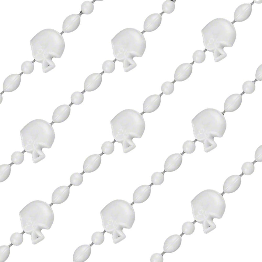 Football Helmet Bead Necklaces White Pack of 12