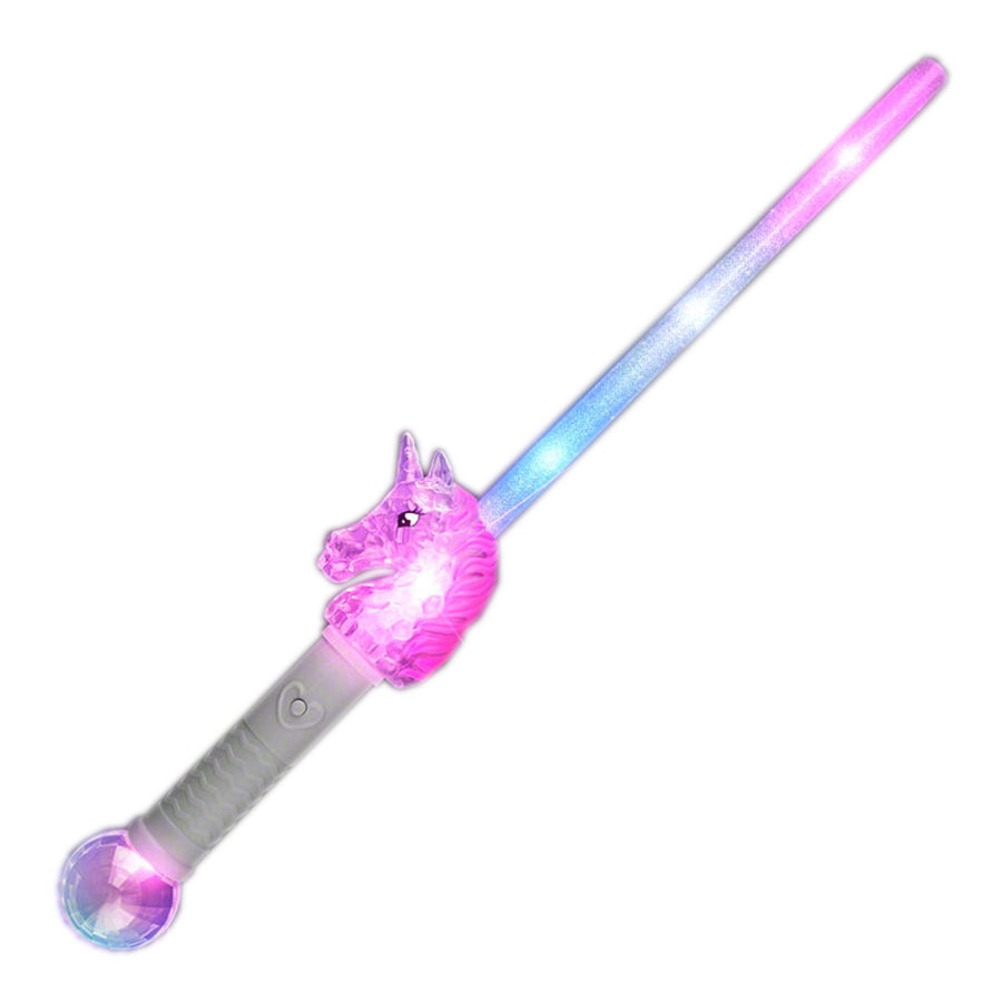 Flashing Unicorn Light Stick with Crystal Ball