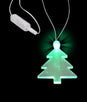 Green Light Up Christmas Tree Charm Pendant LED Necklace