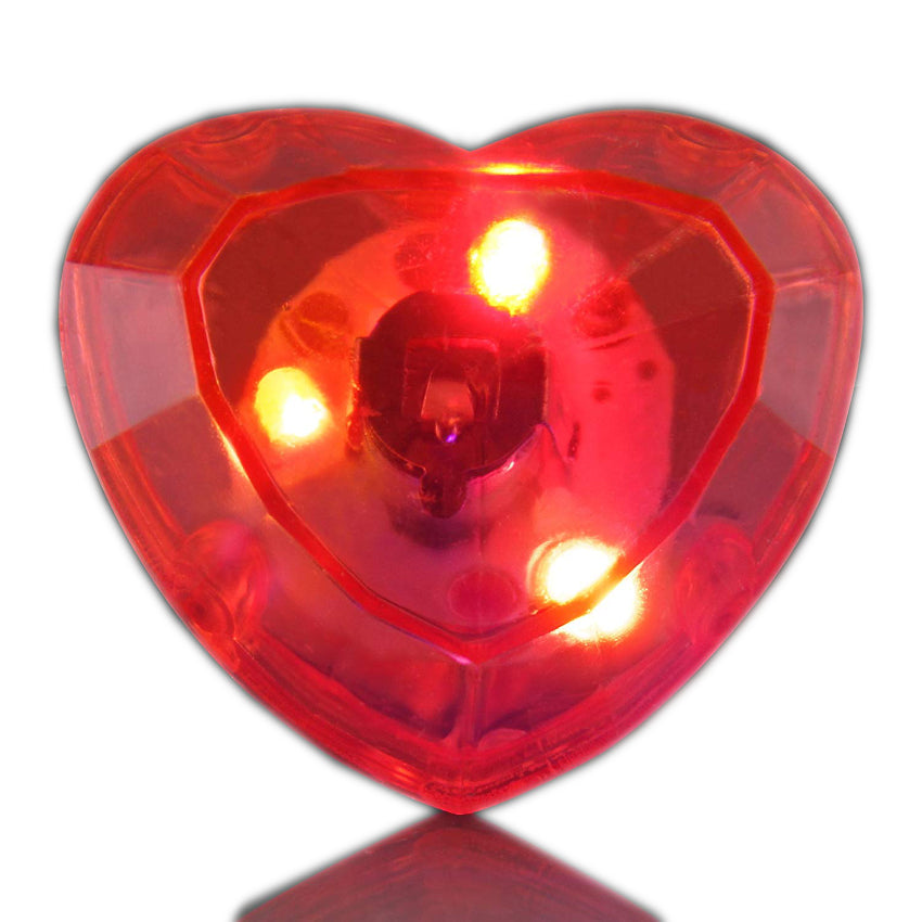 Huge Heart Gem Rings Red