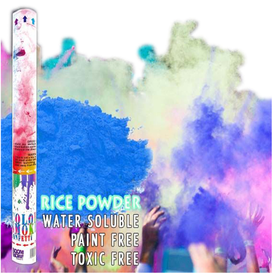 Blue Holi Powder Confetti Cannon 18 Inch