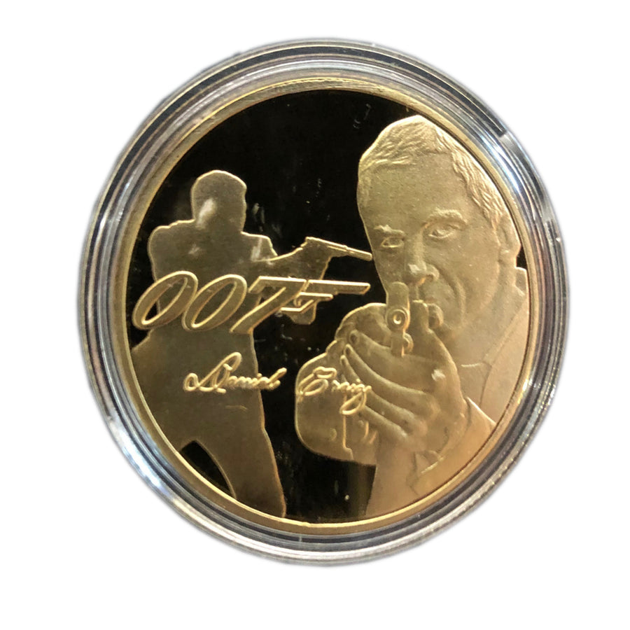 007 James Bond Walther PPK Death Spiral Sniper Scope Commemorative Gold Coin