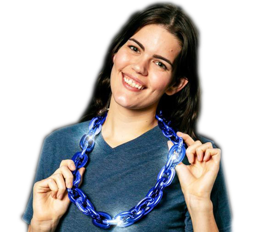 Light Up Blue Chain Necklace