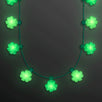 Light Up Flashing Huge Lucky Shamrocks Charms Necklace for St. Patrick’s Day